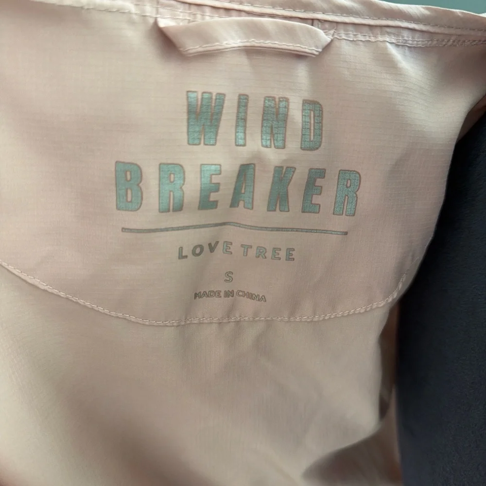 Love Tree Light Pink Bomber Super Lightweight Crop Jacket Sz S Water Resistant